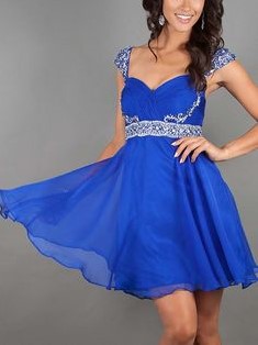 Short Royal Blue Dress for Homecoming Dance