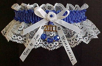 Homecoming Garters. Year Charm. Personalized Homecoming Ribbon Tails. Personalized Homecoming Garters in Your School Colors. garter, garder, garders