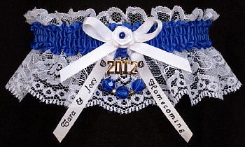 Homecoming Garters. Year Charm. Personalized Homecoming Ribbon Tails. Personalized Homecoming Garters in Your School Colors. garter, garder, garders