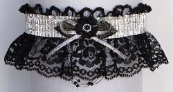 2012 Prom Garter Feature, promgarter tradition, prom garters online, silver metallic prom garter, black lace prom garters, garder, garders