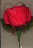 Silk Red Semi-opened Rose Bud Homecoming Boutonniere for the Homecoming Dance. boutonnieres, boutineer, boutineers, bout