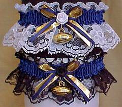 Sports Fan Bands Football Garter in Team Colors for San Diego Chargers. garders, garder