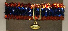 Sports Fan Bands Sequin Football Garters in Team Colors for Chicago Bears. Football Charm. MyGarters, MyGarter, My Garters, My Garter, MyPromGarter, MyPromGarters, MyBridalGarter, MySportsGarter, My Sports Garter, MyFootballGarter, My Football Garter, garter, garders, garder