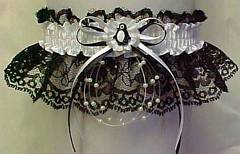 Custom Theme Penguin Garters in black and white. Penguin Garters, Fancy Bands™ Custom Theme Garters, MyGarters, My Garters, MyPromGarter, MyPromGarters, MyBridalGarter, My Penguin Garter, My Custom Garter, garders, garder