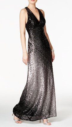 Black and Silver Prom Dress