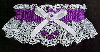 Homecoming Garter on White Lace. Homecoming Court Garter. garder, garders 