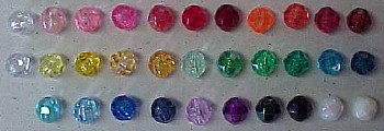 Colored Faceted Beads