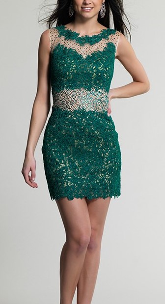 Short Green Dress for Homecoming Dance