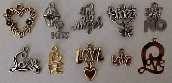 Statement Charms. Love Charms. Teen Charms. Flirt, Kiss, I'm No Angel, Just Say No