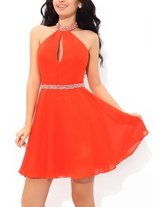 Short Orange Dress