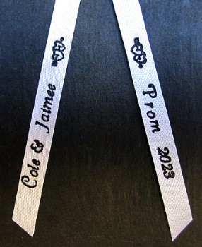 Personalized Imprinted Ribbon Tails for Prom