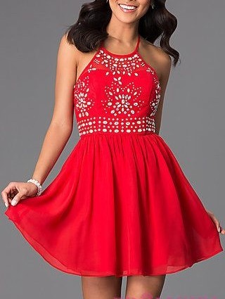 Short Red Dress for Homecoming Dance