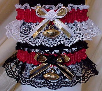 Sports Fan Bands Football Garter in Team Colors for San Francisco 49ers. garders, garder