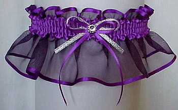 Purple Sheer Bridal Garter - Wedding Garter - Prom Garter - Fashion Garter. garders, garder