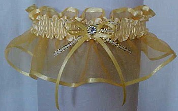 Chamois Sheer Bridal Garter - Wedding Garter - Prom Garter - Fashion Garter. garders, garder