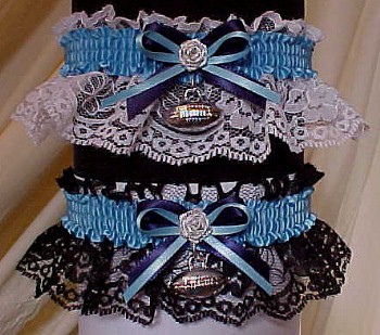 Sports Fan Bands Football Garter in Team Colors for Tennessee Titans. garders, garder