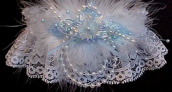 Traditional Something Blue Bridal Wedding Garters by Custom