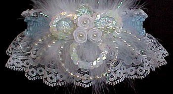 Deluxe Sequin White & Blue Wedding Garter. Blue Garter for the Wedding. Blue Garter for the Bride. garter, garders, garder