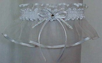 White Sheer Bridal Garter - Wedding Garter - Prom Garter - Fashion Garter. garders, garder