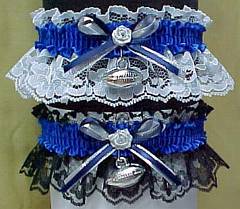 Sports Fan Bands Football Garter in Team Colors for Dallas Cowboys. garders, garder