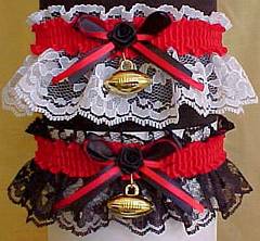 Sports Fan Bands Football Garter in Team Colors for Atlanta Falcons. garders, garder