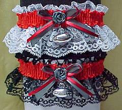 Sports Fan Bands Football Garter in Team Colors for Tampa Bay Buccaneers. garders, garder