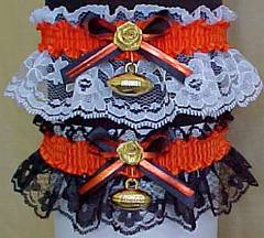 Sports Fan Bands Football Garter in Team Colors for Cincinnati Bengals. garders, garder