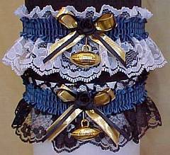 Sports Fan Bands Football Garter in Team Colors for Jacksonville Jaguars. garders, garder